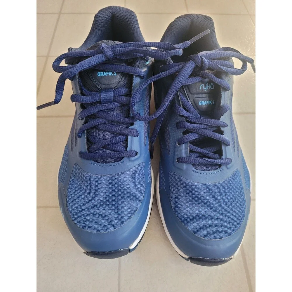 Ryka Running Walking Training Grafik Sneakers Womens 7 Blue